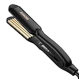 Kreppeisen für die Haare DSHOW Keramik Crimping iron for Hair Glätteisen Haarglätter Kreppeisen und Schnellaufheizung für Glattes und Crimper Haar (Schwarz)