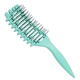 LOPHE Curl Hair Brush, Locken Detangler Bürste, Haarbürste Locken Styling, Lockenbürste, Wildschweinborsten Haarbürste, Haarbürste zum Entwirren für Frauen (Grün)