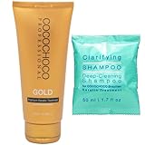 COCOCHOCO Professional Gold Keratin Starter KIT - Hair Treatment (100 ml) und Clarifying Shampoo (50 ml) - Formaldehyd Frei - Komplex Keratin Kur für Haarglättung - Für alle Haartypen