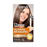 Kativa Brasilianisches Haarglättungs-Set mit Shampoo nach dem Glätten – professionelle Glättungsbehandlung zu Hause – bis zu 12 Wochen Dauer – Keratin Glättung