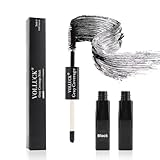 VOLLUCK Haarmascara, Sofortige Graue Haare Abdecken für Frauen und Männer, 2-in-1 Natürlich Ansatzfarbe zum Kaschieren des Haaransatzes für Alle Haartypen (Schwarz, 7 ML)