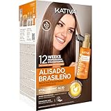 Kativa Premium brasilianisches Glättungs-Set - Neue Formel mit Hyaluronsäure - Serum ohne Ausspülen